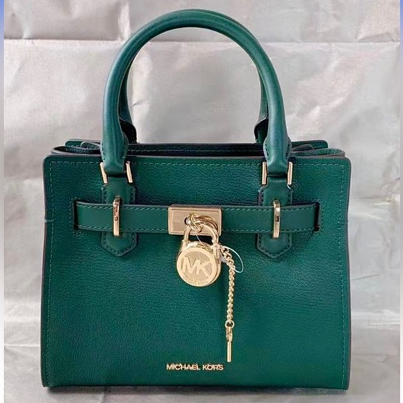 Michael Kors Hamilton Racing Green SM Satchel